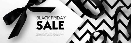 Black Friday sale discount promo offer poster or advertising flyer and coupon.のイラスト素材