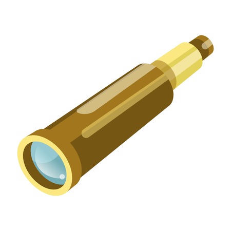 Binoculars or spyglass vector flat isolated iconのイラスト素材