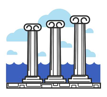 Greek antique columns.のイラスト素材