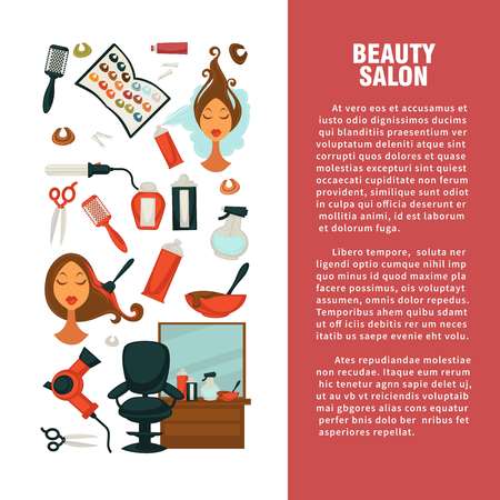 Hairdresser beauty salon information poster