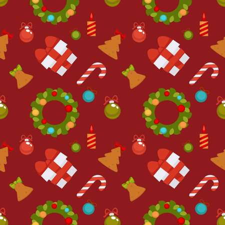 Christmas elements pattern design.