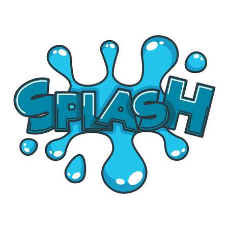 Comic splash water speech bubble cloud explode cartoon vector iconのイラスト素材