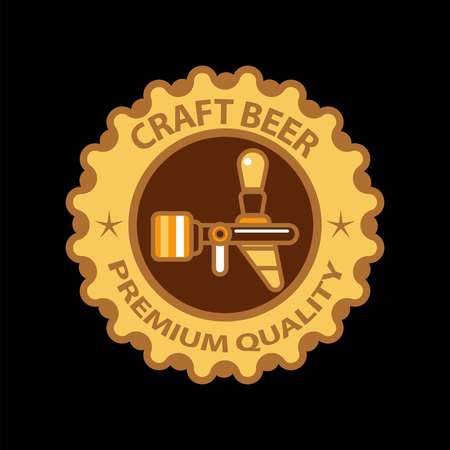 Craft beer premium label vector iconのイラスト素材