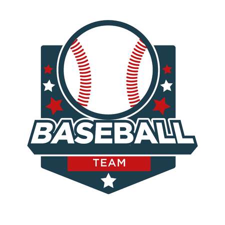 Baseball sport team vector badge iconのイラスト素材