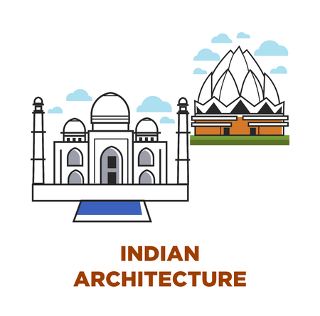 India architecture vector buildingsのイラスト素材