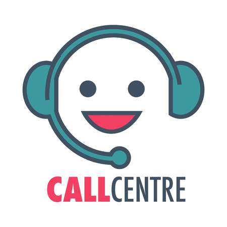 Call center customer support service vector iconのイラスト素材