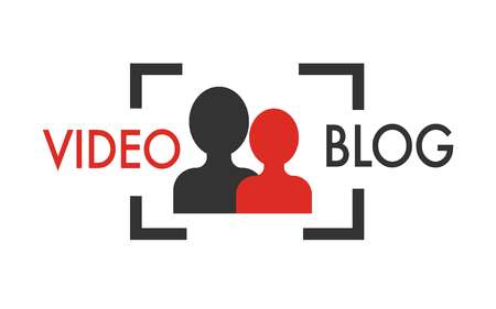 Blog, broadcasting multimedia source with old fashioned mic vector.の写真素材