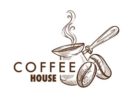 Coffee house cafe or cafeteria isolated iconのイラスト素材