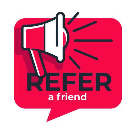 Refer friend loudspeaker isolated icon share media informationのイラスト素材