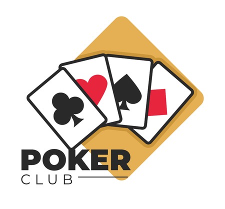 Poker club gambling and casino games play cardsのイラスト素材