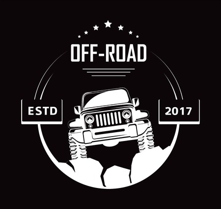 Off-road 4x4 extreme car club logo templates. Vector symbolのイラスト素材