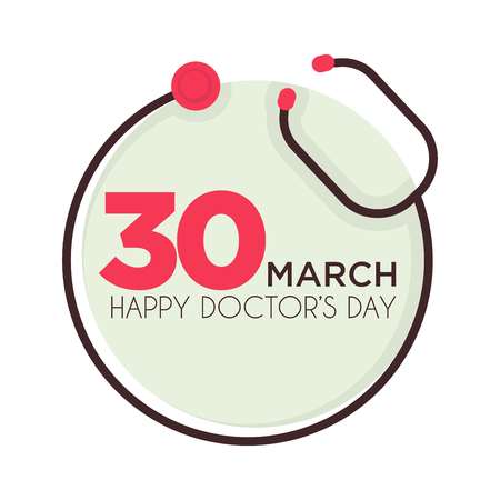Doctors day holiday isolated icon stethoscope medical toolのイラスト素材