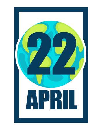 22 april happy earth day  greeting card.のイラスト素材