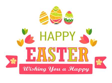 Easter holiday isolated icon chicken and cracked Easternのイラスト素材