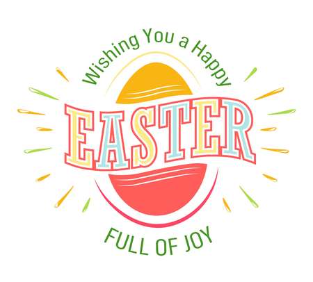 Easter holiday isolated icon chicken and cracked Easternのイラスト素材