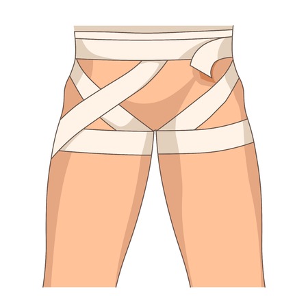 Vector of Hip bandaging medical bandage - ID:124750895 - Royalty Free ...