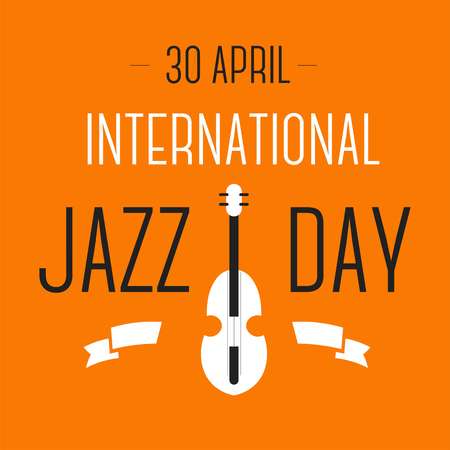 Violin musical instrument jazz international day celebration vector festival song or melody music genre show or performance art festival live sound concert art orchestral composition and symphony.のイラスト素材