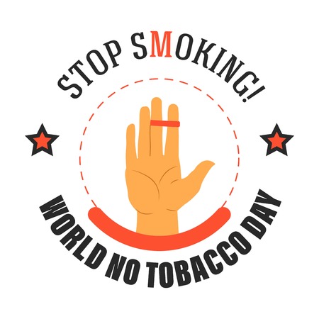 Stop smoking world no tobacco day isolated iconのイラスト素材