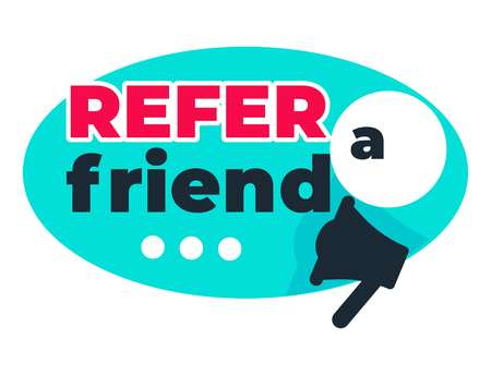 Refer friend isolated icon loudspeaker or megaphone mediaのイラスト素材