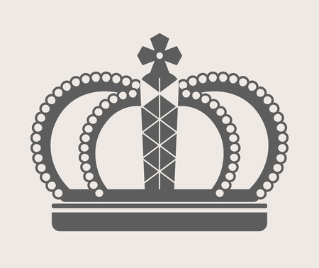 Crown royalty accessory or headdress power monochrome symbolのイラスト素材