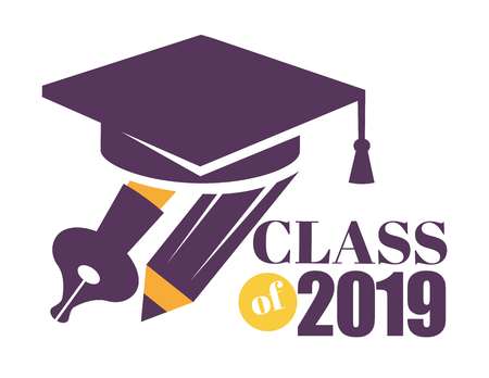 Graduation isolated greeting icon or logo education and knowledge Bachelorのイラスト素材