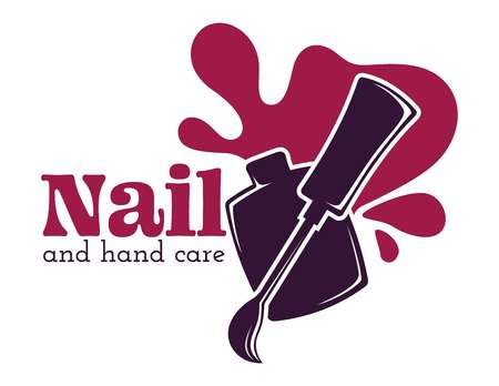Nail and hand care isolated icon nail polish or varnishのイラスト素材