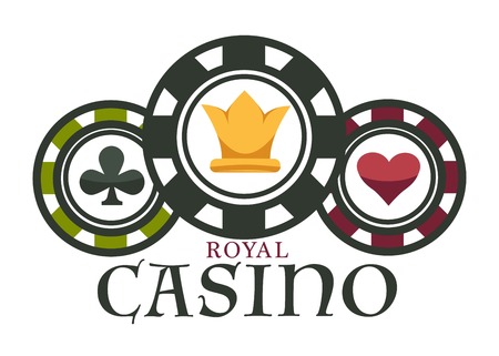 Casino royal club isolated icon poker chips gambling gameのイラスト素材