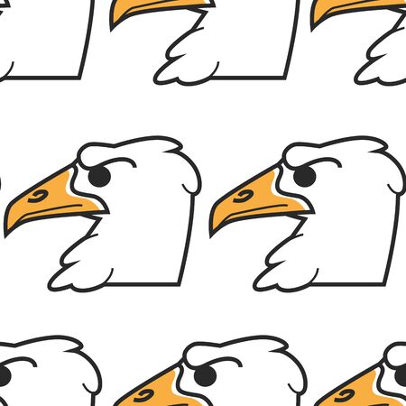 Hawk or eagle bird American symbol seamless patternのイラスト素材