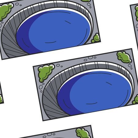 South African diamond hole in Kimberley seamless patternのイラスト素材