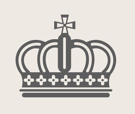 Crown royalty accessory King or Queen power symbolのイラスト素材