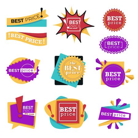 Best price or sale, special offer or discount isolated iconのイラスト素材