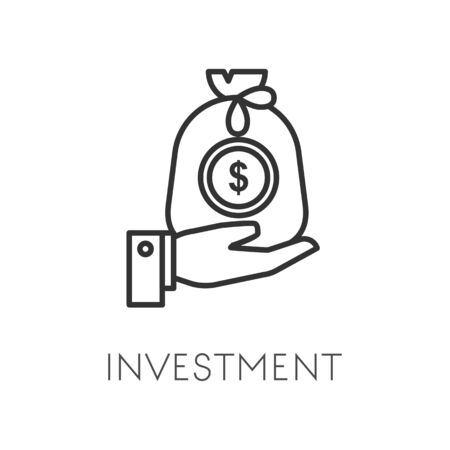 Bank development economics strategy and investment isolated iconsのイラスト素材