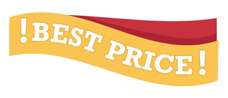 Discount offer, best price label isolated icon vector, shopping tag. Sale or weekend off emblem or logo, shop or store action. Pricing reduction, hot deal, commerce and selling, advertising or promoのイラスト素材