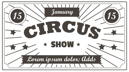 Ticket to circus, entertainment or show admission or advertisementのイラスト素材
