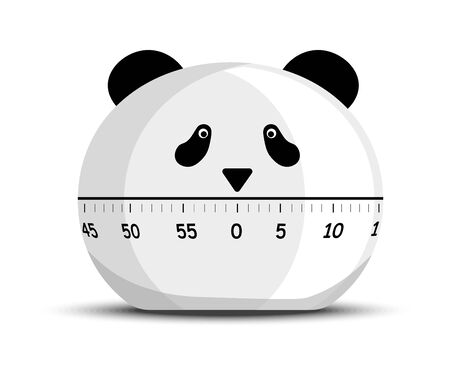 Digital kitchen panda timer and minutes countdown reminder deviceのイラスト素材