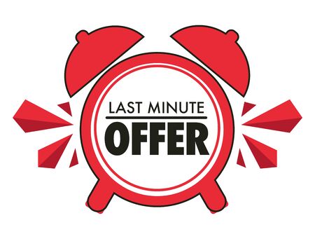 Sale, last minute offer, alarm clock isolated iconのイラスト素材