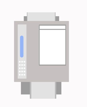 Office printer and scanner isolated object work equipmentのイラスト素材