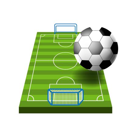 Soccer or football field or ground isolated icon, sport gameのイラスト素材