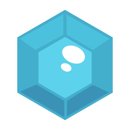 Gem jewelery stone with facets carat in blue color vectorのイラスト素材