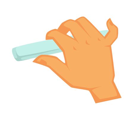 Manicure or pedicure, hand holding nail file vectorのイラスト素材