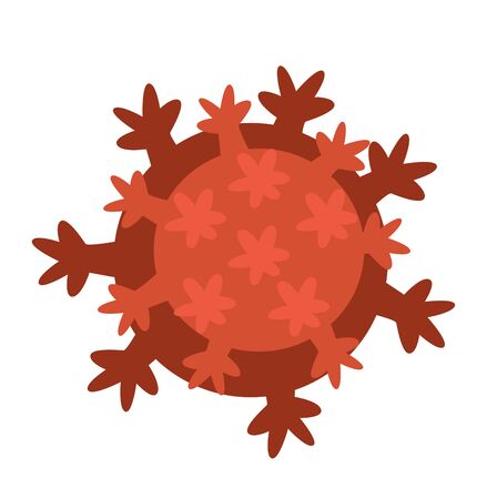 Coronavirus body of cell, dangerous viral disease vectorのイラスト素材
