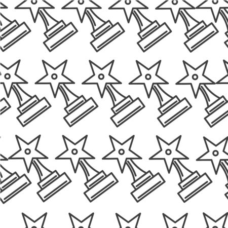 Award on pedestal, star for winner of contestのイラスト素材