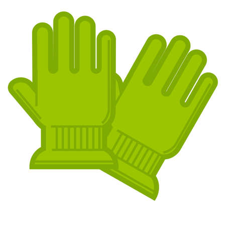 Waterproof protective rubber gloves, cleaning company or disinfectionのイラスト素材
