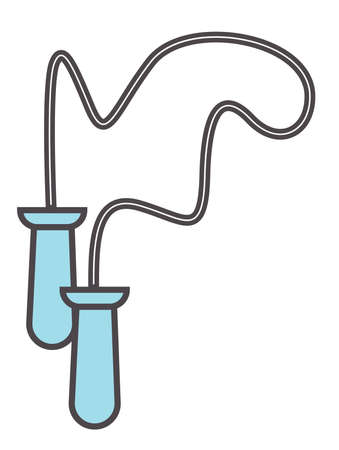 Skipping rope for training and keeping fit, physical educationのイラスト素材