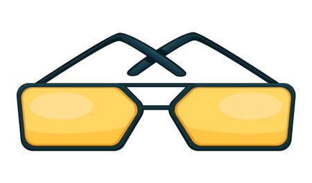 Toned glasses, square shaped sunglasses trendy accessories vectorのイラスト素材