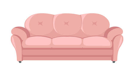 Modern sofa, furniture for home interior design vectorのイラスト素材