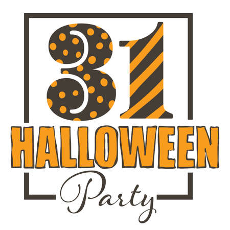 Halloween party 31 of october, celebration of autumn holidayのイラスト素材
