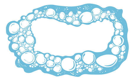 Bubbles and foam, banner with copy space vectorのイラスト素材