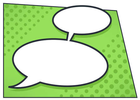 Dialog bubble in comic book style, communication vectorのイラスト素材