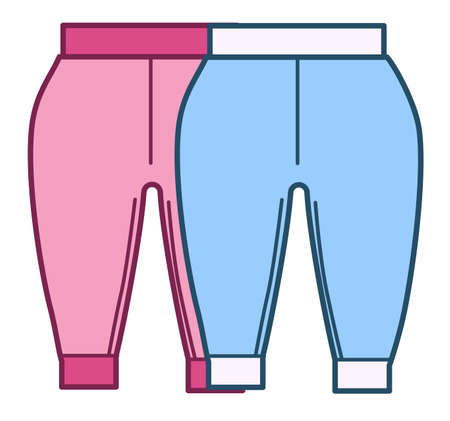 Pants for newborn babies, kids fashion for boys and girlsのイラスト素材